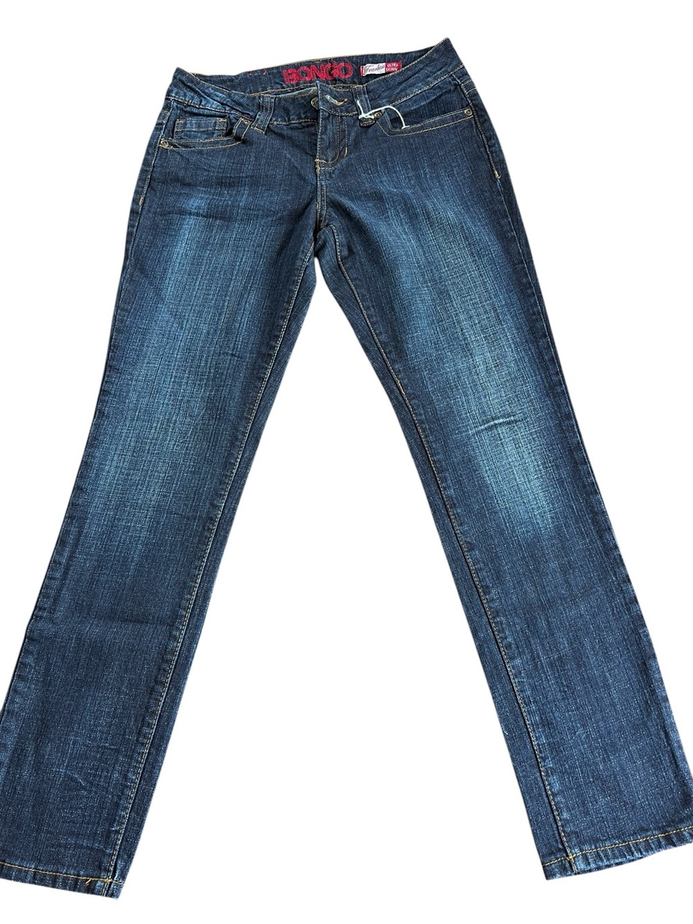 BONGO Women's Skinny Jeans in Dark Blue Wash